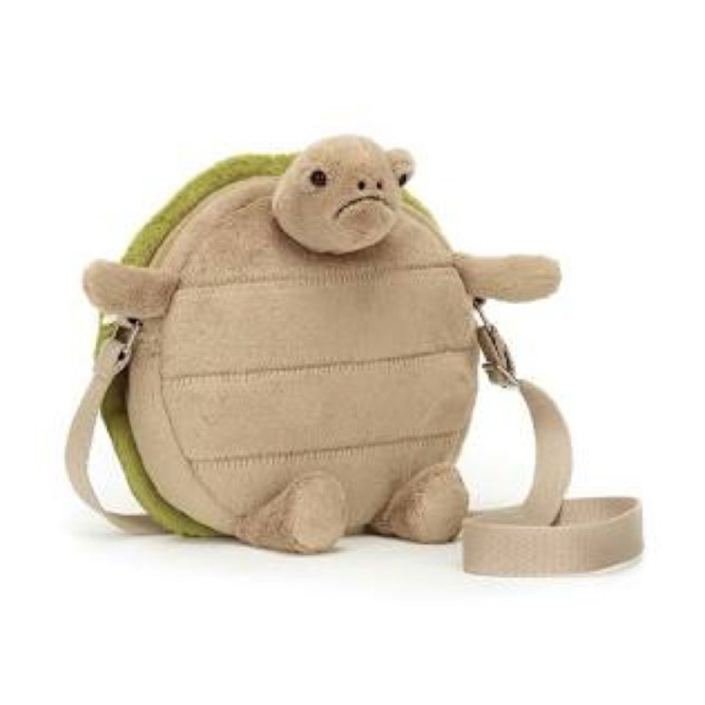 Jellycat Tan and Green Turtle Crossbody Bag